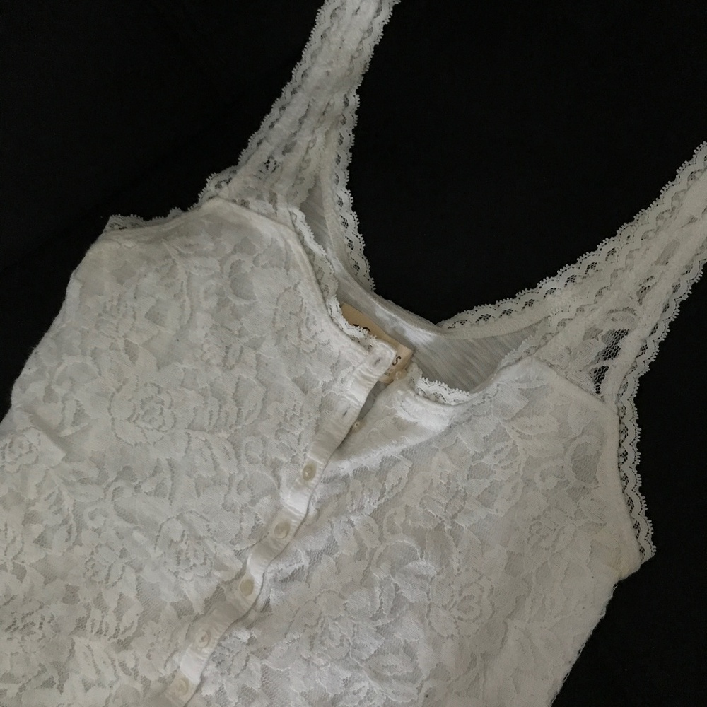 White Lace Tank Top